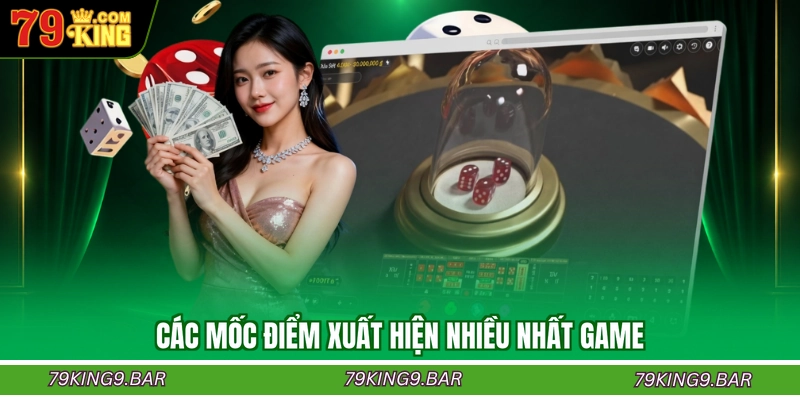 Các mốc điểm xuất hiện nhiều nhất game