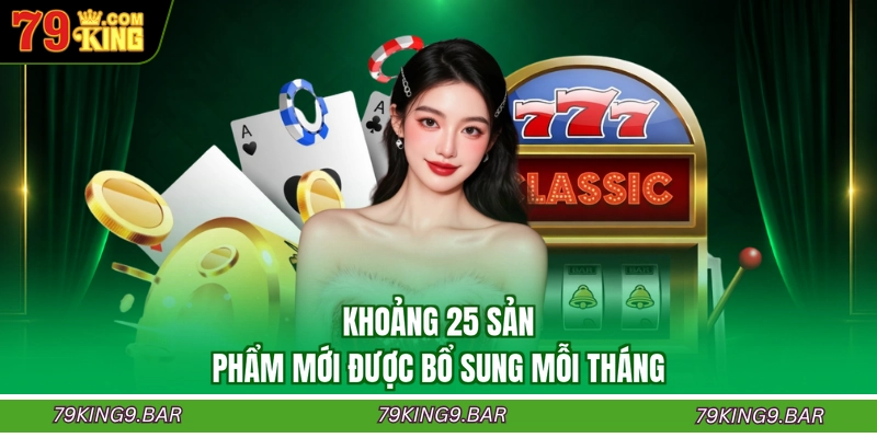 Khoảng 25 sản phẩm mới được bổ sung mỗi tháng