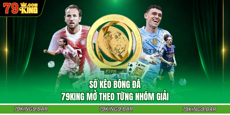 Số kèo bóng đá 79KING mở theo từng nhóm giải